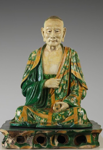 Luohan, ca. 1000 CE (Liao dynasty) The Metropolitan Museum of Art New York, NY, 21.7,	遼 三彩羅漢像